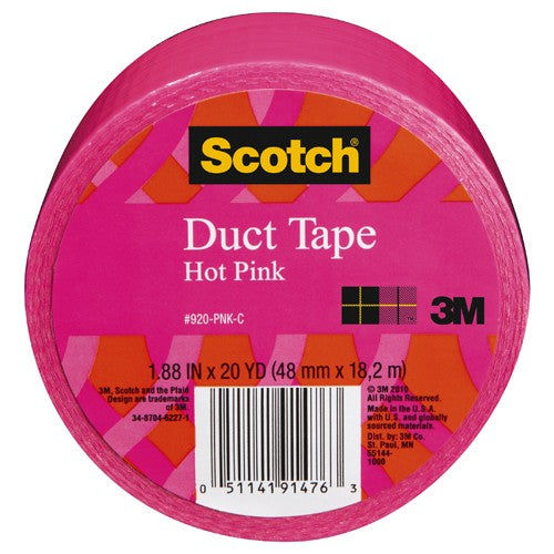 Scotch Duct Tape 920-PNK-C 1.88″ × 20 yd (48 mm × 18 2 m) Pink - Eagle Tool & Supply