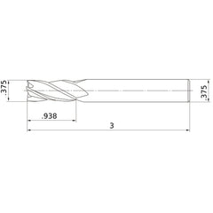 MP4MCD3/8 ENDMILL