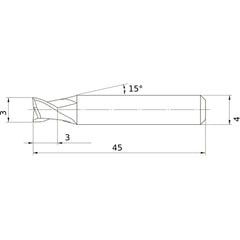 MS2ESD0300L45S04 CARBIDE ENDMILL