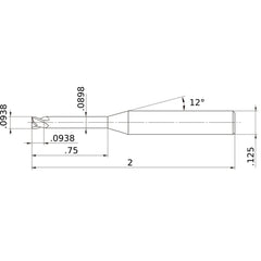 MS2XLD3/32N0750 CARBIDE ENDMILL