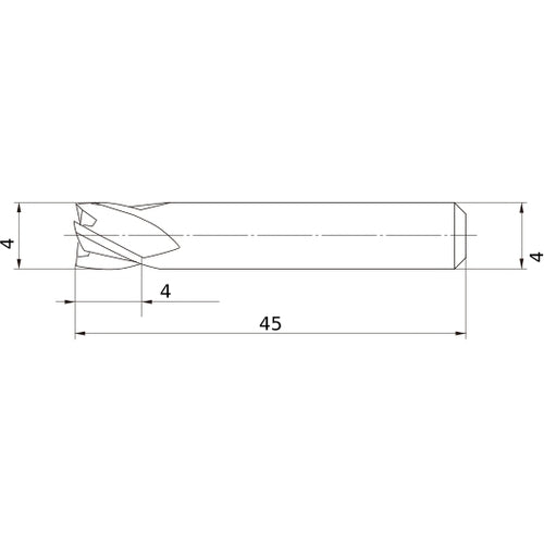 MS4ECD0400L45S04 CARBIDE ENDMILL