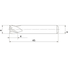 MS4ECD0400L45S04 CARBIDE ENDMILL