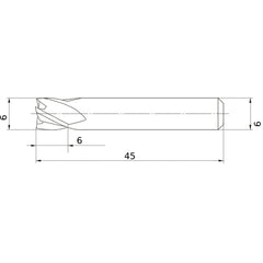 MS4ECD0600L45S06 CARBIDE ENDMILL