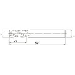 MS4MCD0800 CARBIDE ENDMILL