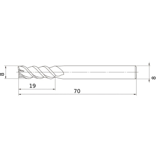 MSMHZDD0800 CARBIDE ENDMILL