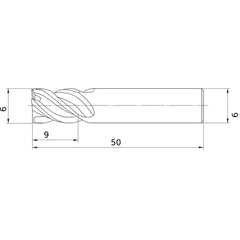 MSSHDD0600 CARBIDE ENDMILL