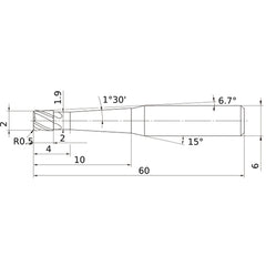 VCPSRBD0200N04L10R05 CARBIDE ENDMIL