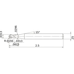 VF2SBD1/32 CARBIDE ENDMILL