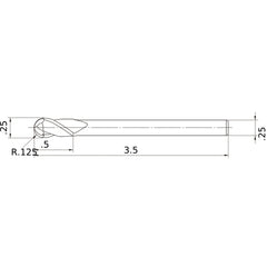 VF2SBD1/4 CARBIDE ENDMILL