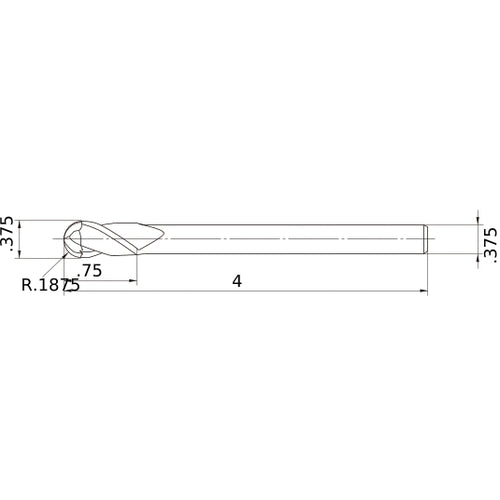VF2SBD3/8 CARBIDE ENDMILL