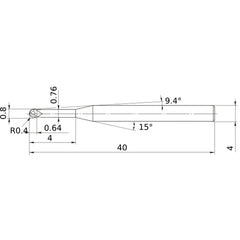 VF2XLBSR0040N040 SOLID CARBIDE EM
