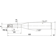 VFHVRBD0300R08N010 CARBIDE ENDMILL
