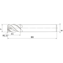 VFHVRBD0700R15 SOLID CARBIDE EM