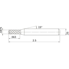 VFMDD3/16 CARBIDE ENDMILL