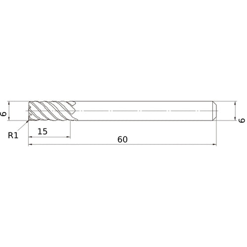 VFMDRBD0600R100 SOLID CARBIDE EM