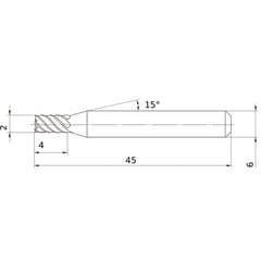 VFSDD0200 SOLID CARBIDE EM