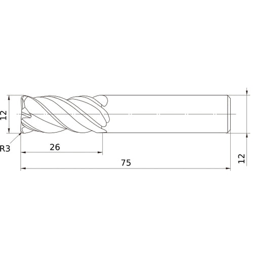 VQMHVRBD1200R300 CARBIDE ENDMILL