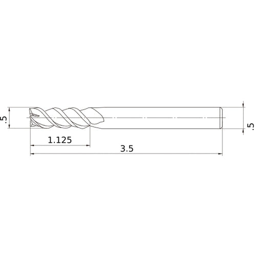 VQMHZVD1/2 CARBIDE ENDMILL