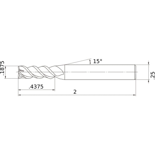 VQMHZVD3/16 CARBIDE ENDMILL