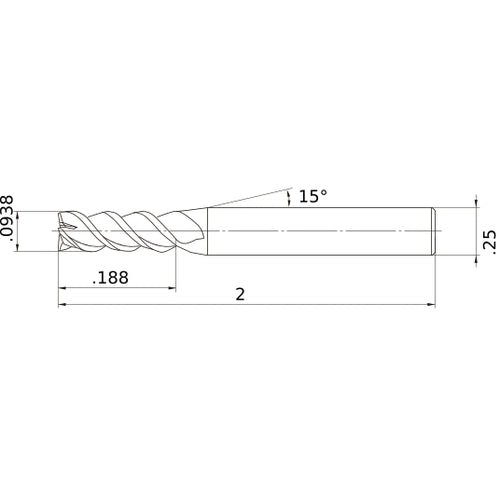 VQMHZVD3/32 CARBIDE ENDMILL