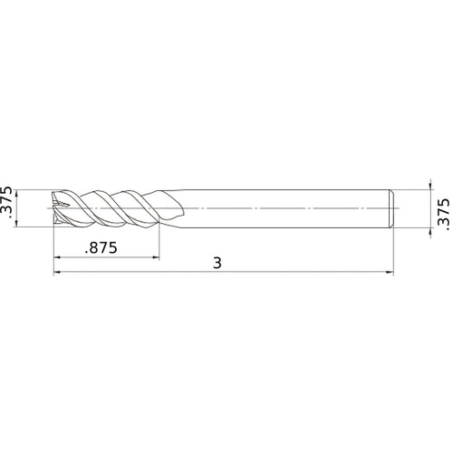 VQMHZVD3/8 CARBIDE ENDMILL