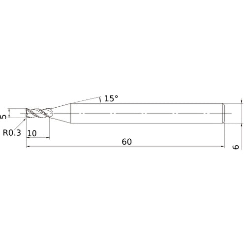 VQSVRD0500 CARBIDE ENDMILL