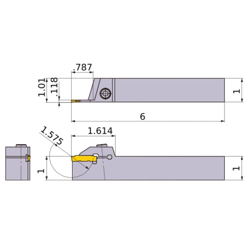 GYQLUS16D00-F20 TURNING HOLDER