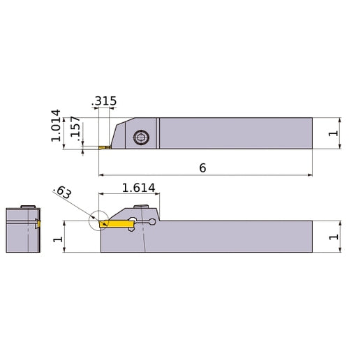 GYQLUS16D00-G08 TURNING HOLDER