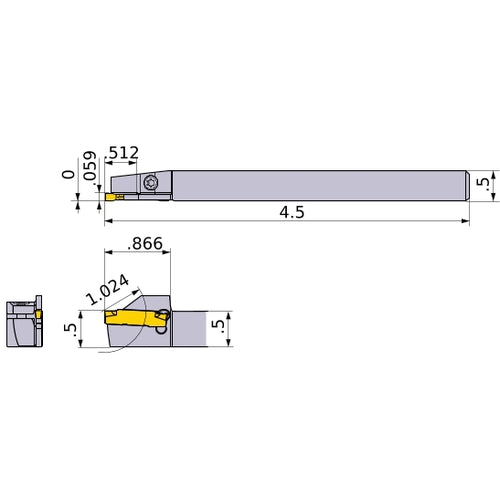GYSLUS08B00-C13 TURNING HOLDER