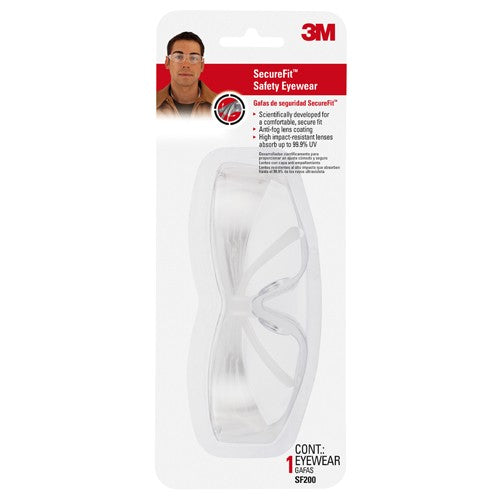 3M SecureFit 200 Eyewear Anti-Fog SF200H1-DC Clear Clear Lens - Eagle Tool & Supply