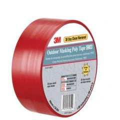 List 5903 50" x 60 yds Outdoor Masking Poly Tape - Red - Eagle Tool & Supply