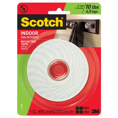 Scotch-Mount Indoor Double-Sided Mounting Tape 314H-MED-DC 1″ × 125″ (2 54 cm × 3 17 m) - Eagle Tool & Supply