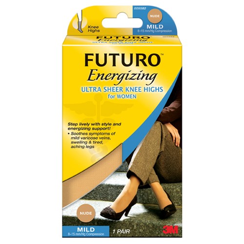 FUTURO Ultra Sheer Knee Highs for Women 71015NEN Large Nude - Eagle Tool & Supply