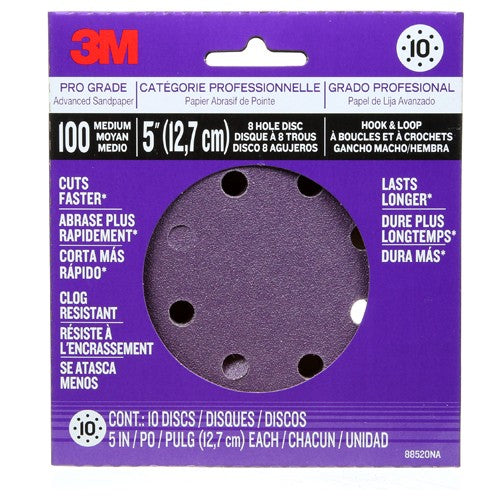 ‎3M Pro Grade Sanding Discs 88520NA-9-B 5″ × 8 Hole 100 grit - Eagle Tool & Supply