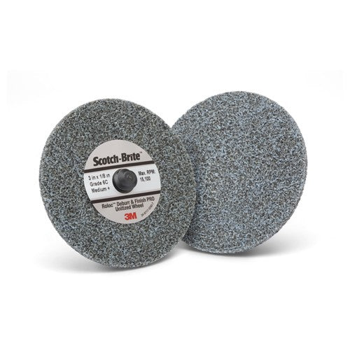 Scotch-Brite Roloc Deburr and Finish PRO Unitized Wheel TR 3″ × 1/8″ x NH 6C MED+ - Eagle Tool & Supply