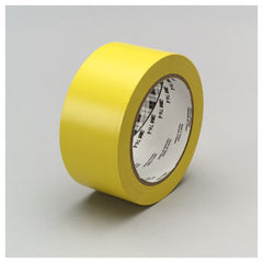 3M General Purpose Vinyl Tape 764 Yellow 1″ × 36 yd 5 mil Individually Wrapped Conveniently Packaged - Eagle Tool & Supply