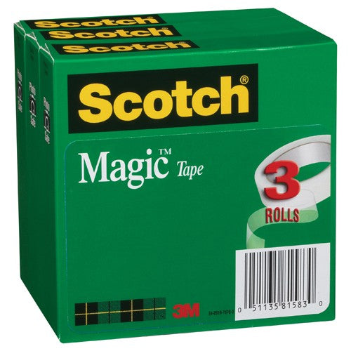 ‎Scotch Magic Invisible Tape 810-3PK 3/4″ × 36 yd × 0″ (19 mm × 32 9 m) - Eagle Tool & Supply