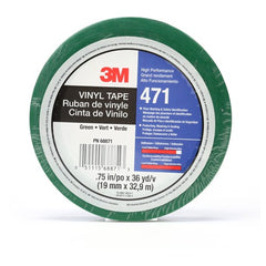 3M Vinyl Tape 471 Green 3/4″ × 36 yd 5.2 mil Individually Wrapped Conveniently Packaged - Eagle Tool & Supply