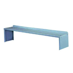 Shelf Riser for Work Bench 48"W x 10-1/2"H made of 14 GA w/Rear Flange as Stop - Eagle Tool & Supply