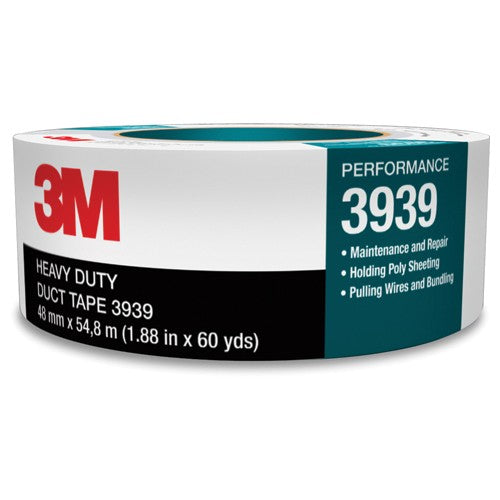 3M Heavy Duty Duct Tape 3939 Silver 24 mm × 54.8 m 9.0 mil - Eagle Tool & Supply