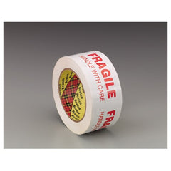 Scotch Printed Message Box Sealing Tape 3772 White 48 mm × 100 m - Eagle Tool & Supply