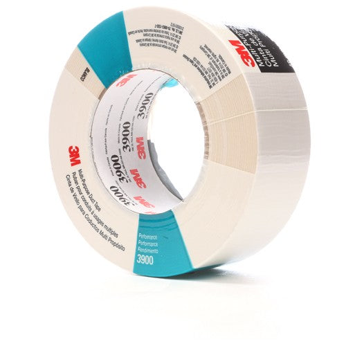 3M Multi-Purpose Duct Tape 3900 White 48 mm × 54.8 m 7.7 mil Individually Wrapped - Eagle Tool & Supply