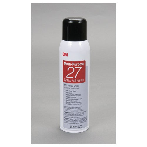 3M Multi-Purpose Spray Adhesive 27 Clear 16 fl oz Can (Net Wt 13.05oz) NOT FOR SALE IN CA AND OTHER STATES - Eagle Tool & Supply