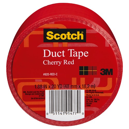 Scotch Duct Tape 920-RED-C 1.88″ × 20 yd (48 mm × 18 2 m) Red - Eagle Tool & Supply