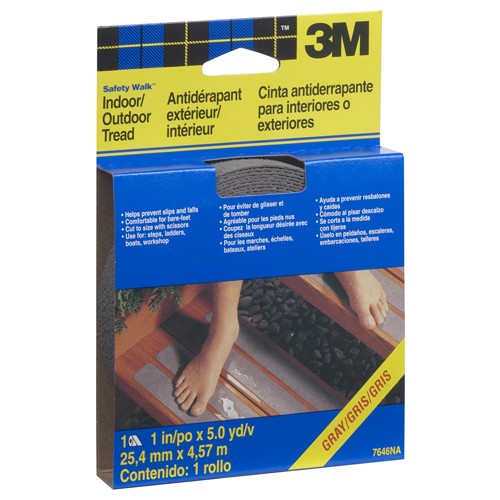 3M Safety-Walk Slip Resistant Tape 370G-R1X180 1″ × 15 ft Grey - Eagle Tool & Supply